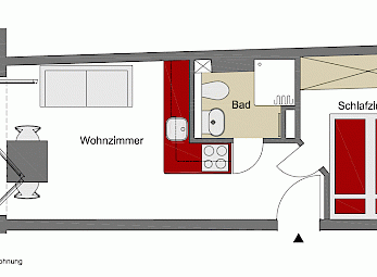 Grundriss der Ferienwohnung